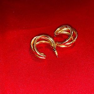 Gold hoop earrings